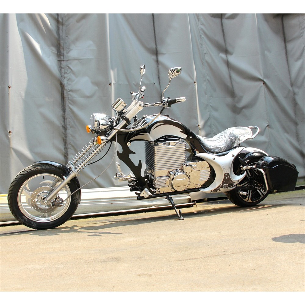 Электромотоцикл GreenCamel Chopper C200, 72V 3000W R15 Черный 4
